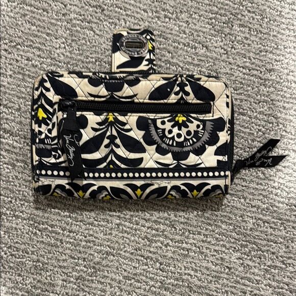 Vera Bradley Floral Black and White Women's Wallet - Picture 3 of 3